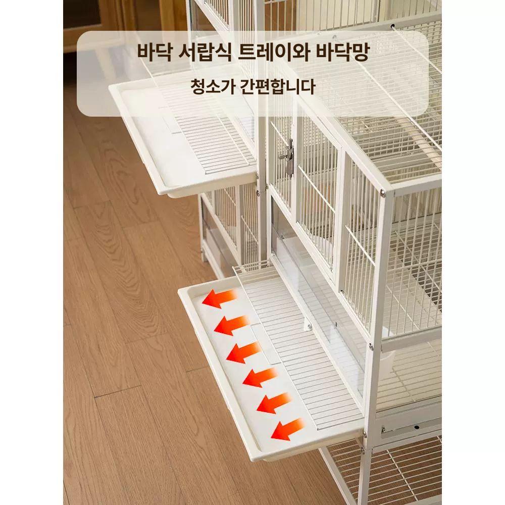 이동식 대형새장 앵무새케이지 반려조사육장 바퀴형 - 상세 이미지 4