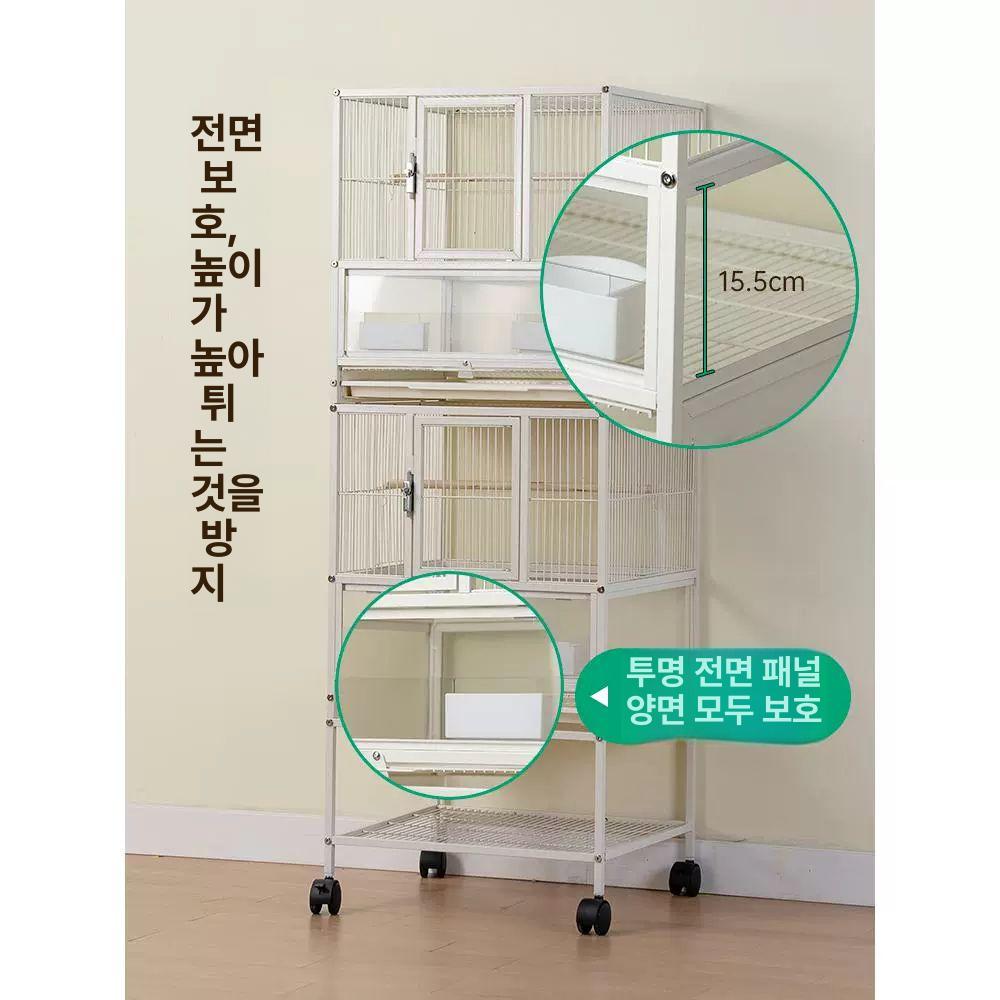 이동식 대형새장 앵무새케이지 반려조사육장 바퀴형 - 상세 이미지 3