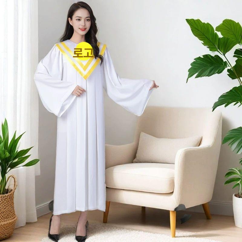 가운 교회 성가대 부활절 합창 목사 찬양대 기독교 찬양단 지휘자 단체 성당 찬송가 목회자 레드 S - 상세 이미지 2