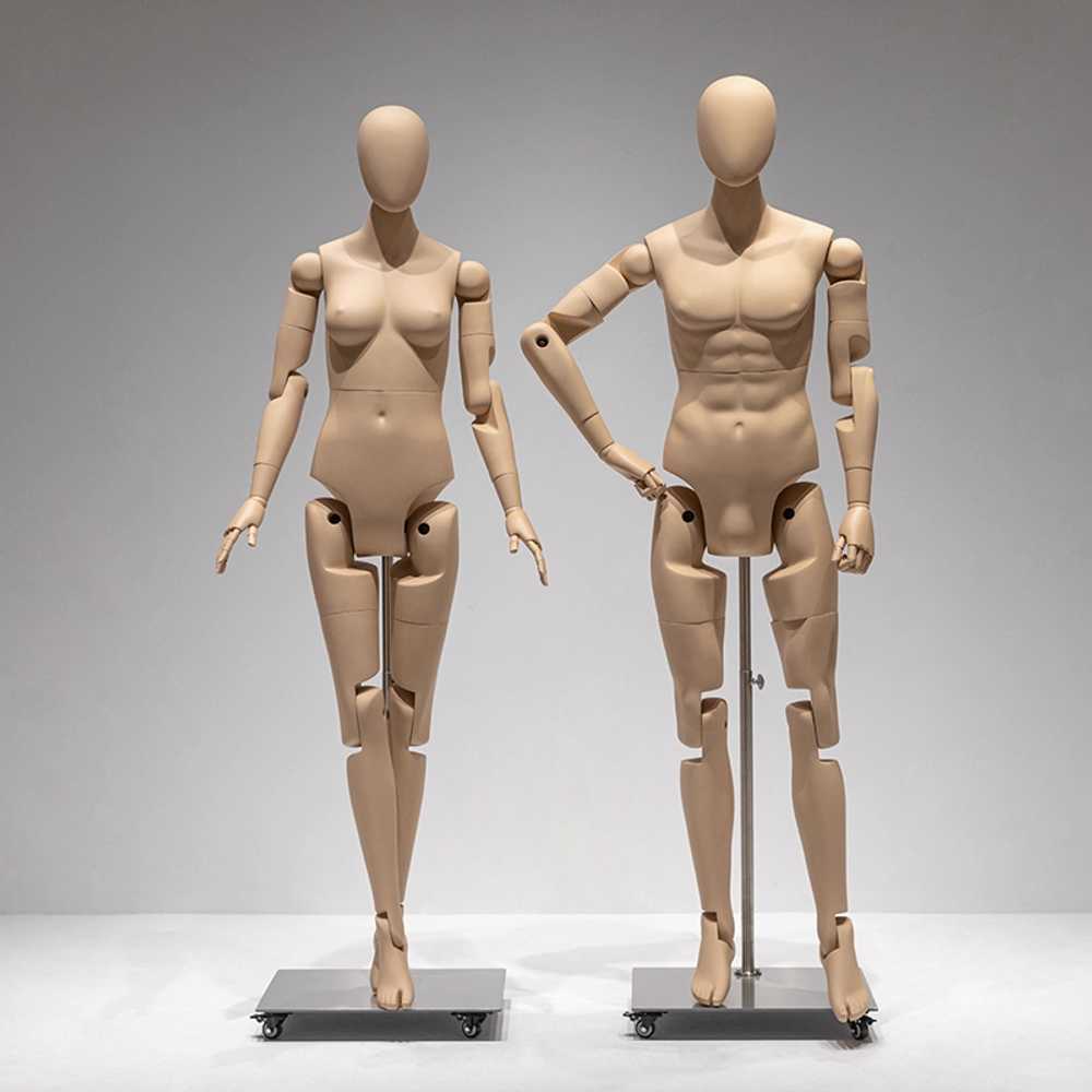 전시용 구체관절 마네킹 매장 진열 의류 포징 연출기 화이트 남성 - 상품 이미지