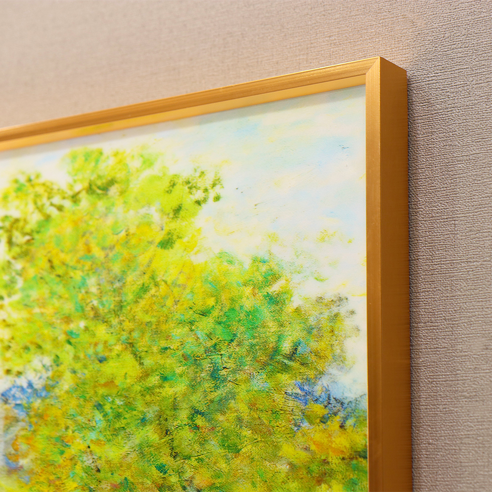 모네 장미정원 명화 그림 인테리어 액자 대 (100X50cm), 골드프레임 이미지 7