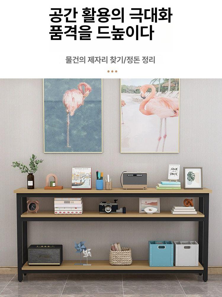 쇼파테이블 침대틈새 책상 사이드테이블 슬림테이블 수납장 간이 긴테이블 협탁 책장 틈새 80x30x99 - 상세 이미지 2