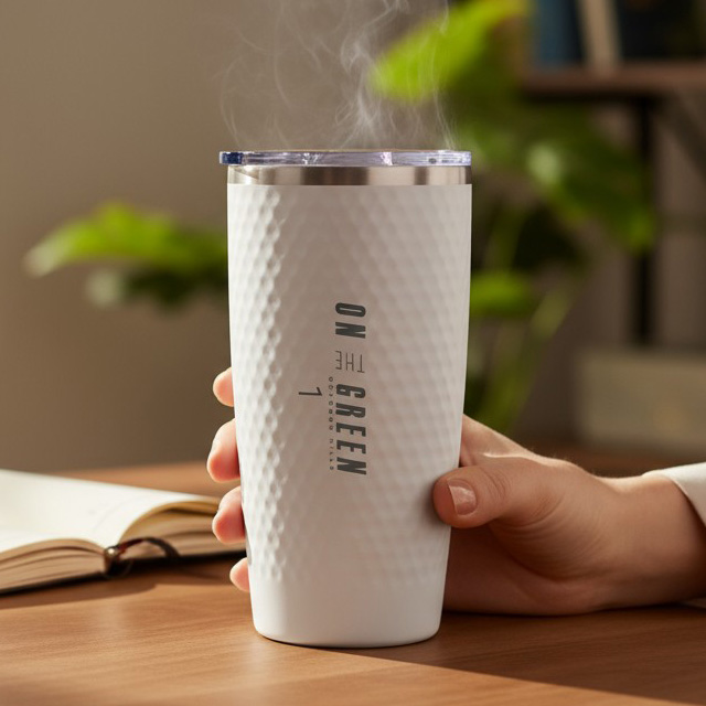 웨스트스타일 골프공 텀블러 스테인리스 진공 보온 보냉 대용량 560ml - 메인 이미지