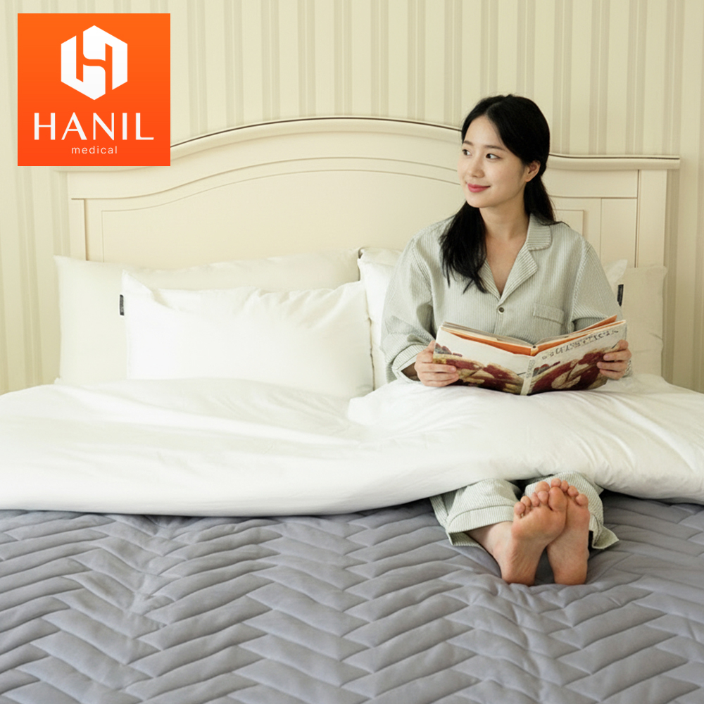 [26년형] 한일의료기 실담 워셔블 전자파없는 EMF 카본 탄소 매트 온열 전기 장판 국산 싱글(200x110cm)