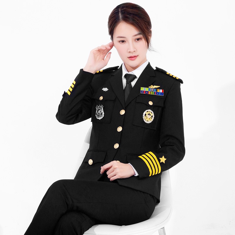 해군유니폼 재킷 의복 마린룩 제복 의상 밀리터리 반팔 공군 정장 선장 코스튬 할로윈 - 상세 이미지 2