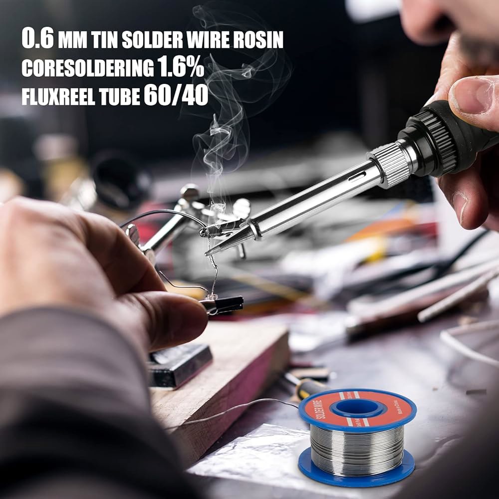 납땜 인두 키트, 60W 인두, 5개의 교체 가능한 팁, 10-in-1 조절 온도 용접 도구, 빠른 가열, 전자 수리, 110V 60w 9-in-1 Basic - 상세 이미지 3