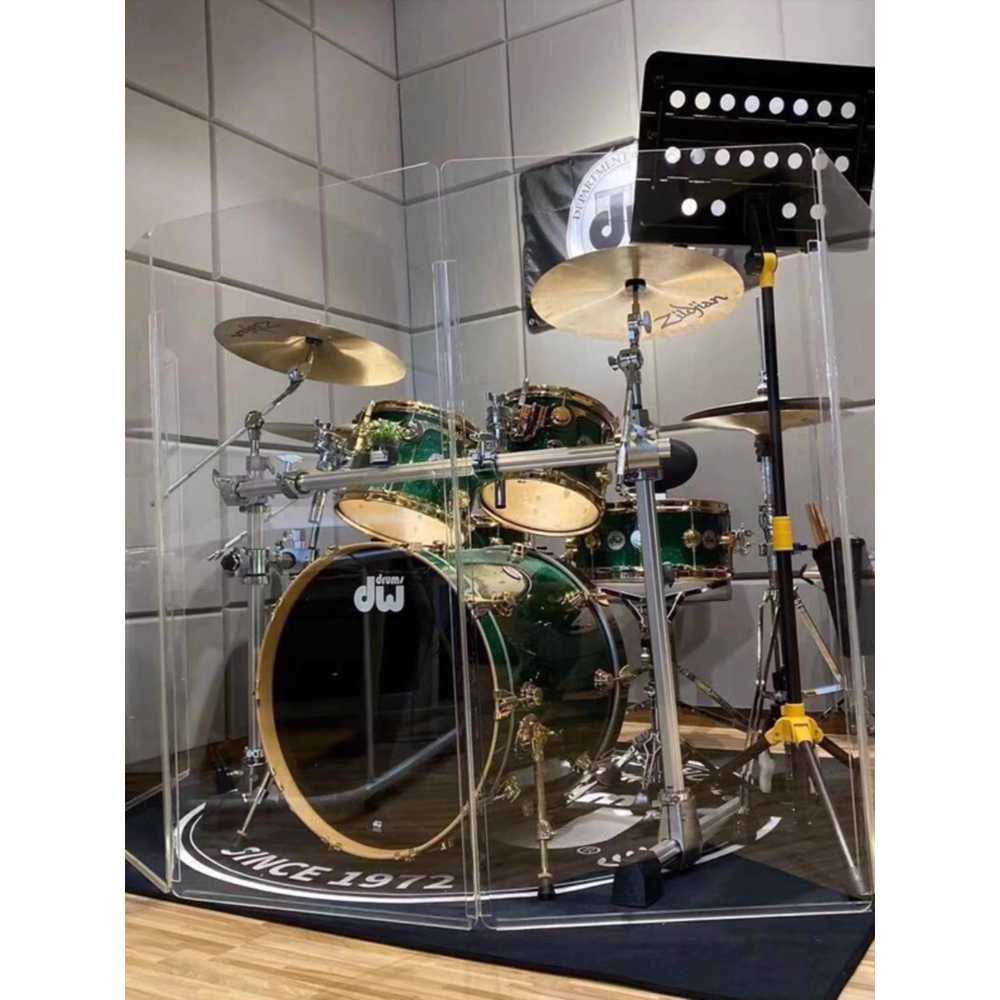 드럼 쉴드 가림막 투명 아크릴 사운드 소음 감소 보드 120cm 60x5 - 상세 이미지 5