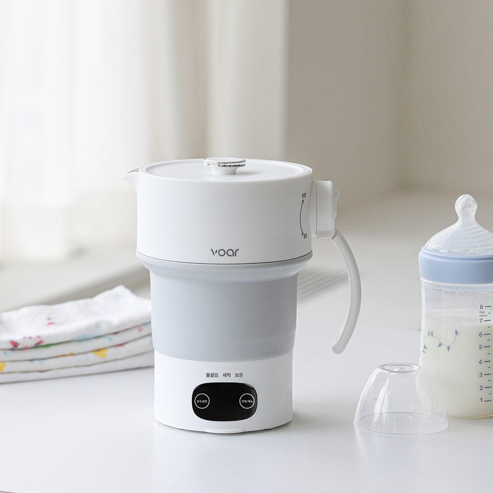 보아르 이지전기포트M1 접이식 분유포트 휴대용 커피 미니 여행용 온도조절