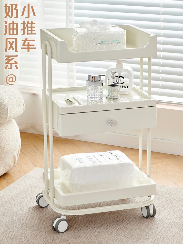네일샵 카트 수납장 웨건 보관함 피부샵 방수 선반 서랍장 이동식 - 상세 이미지 2