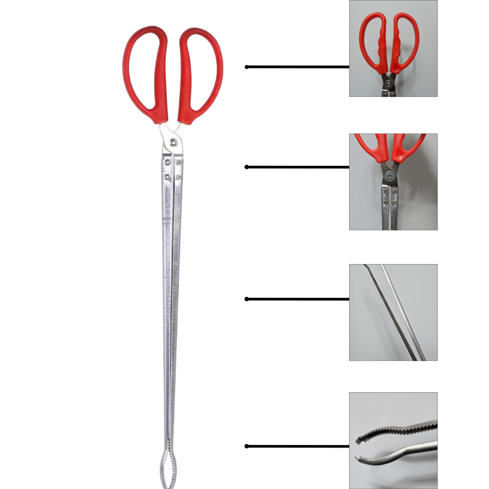 청소 쓰레기 줍는 악어 집게 긴 만능 뱀집게 숯불 52cm - 상세 이미지 2