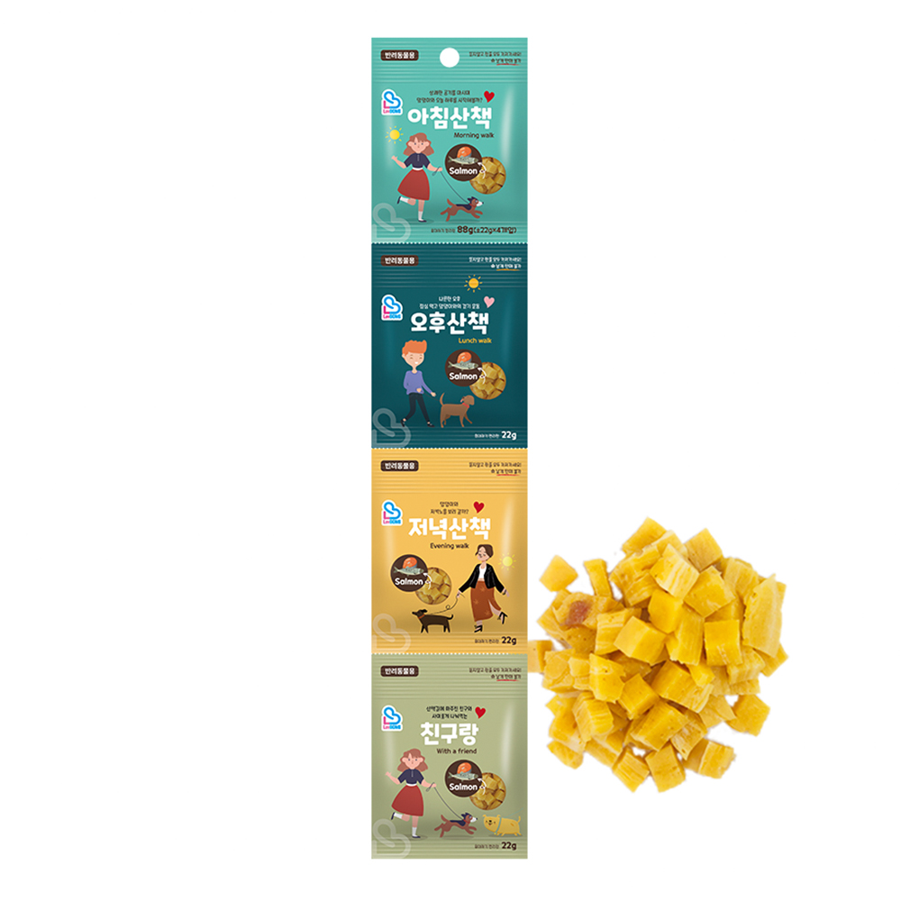 러봉 산책간식 노즈워크 강아지져키 연어맛, 88g, 1개 - 상품 이미지