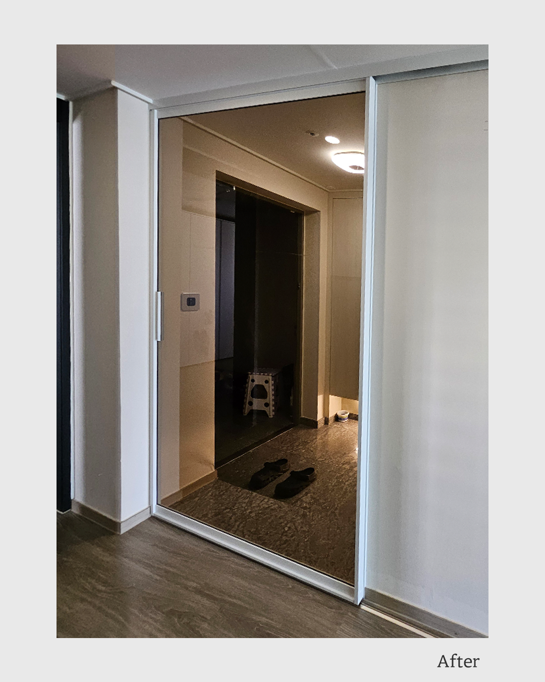 아파트 현관 중문 원슬라이딩 중문 도어 (도장제품)