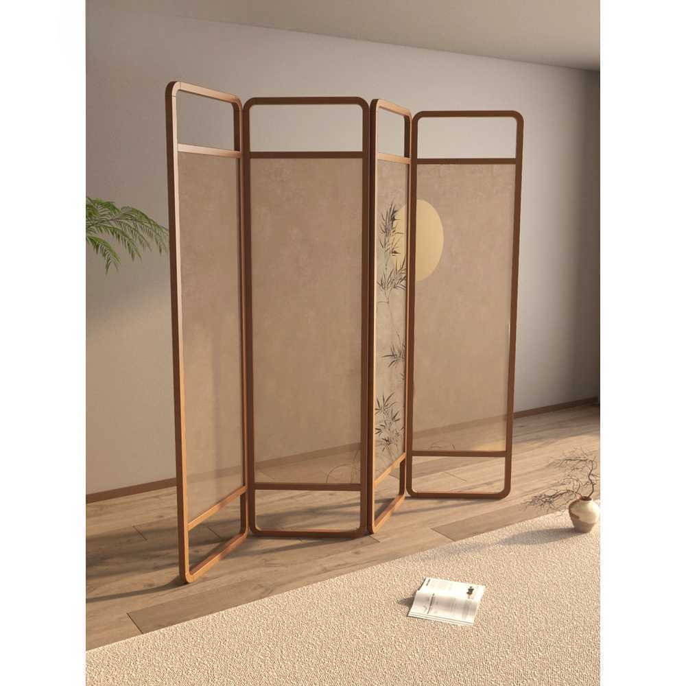 수공예 자수 병풍 전통문양 인테리어용 접이식 장식품 50x190cm 오크(4패널) - 상세 이미지 5