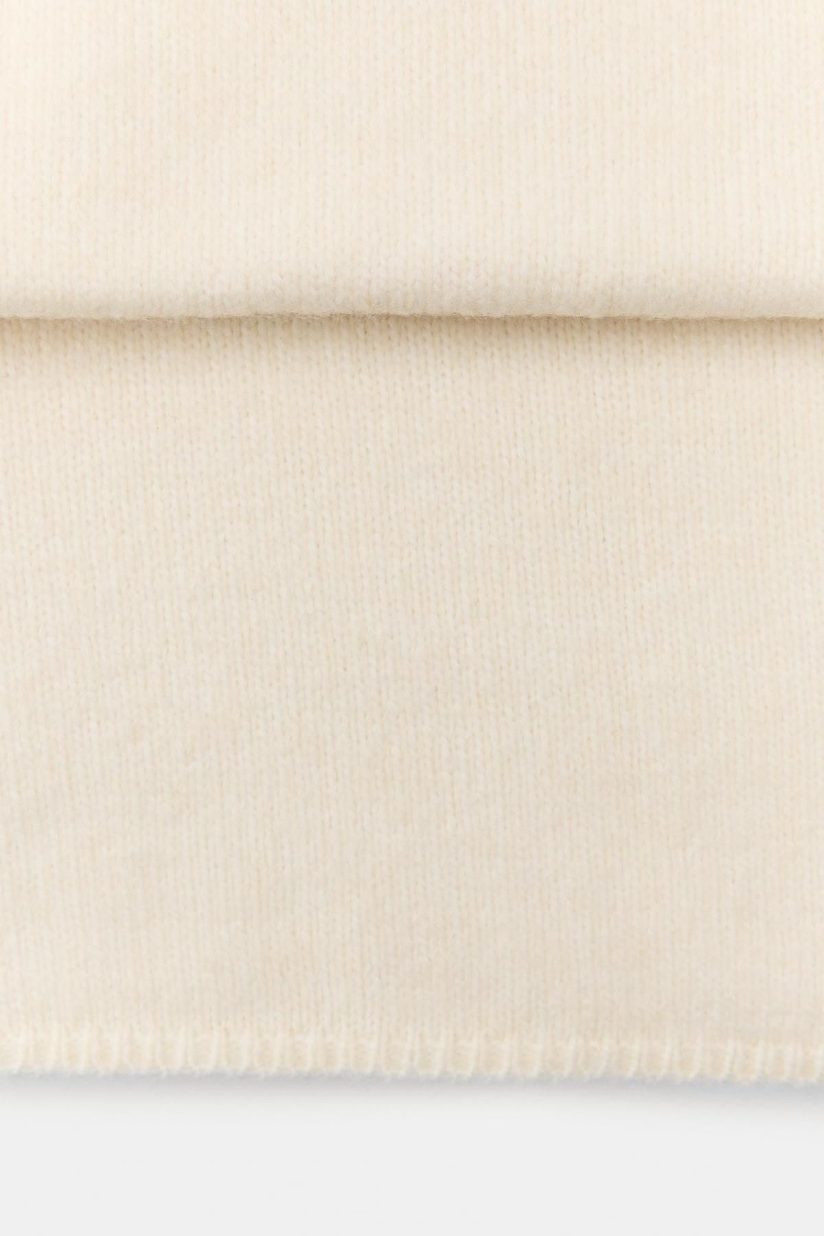 자라 베이직 아이보리 머플러 5987/202 ECRU - 상세 이미지 4