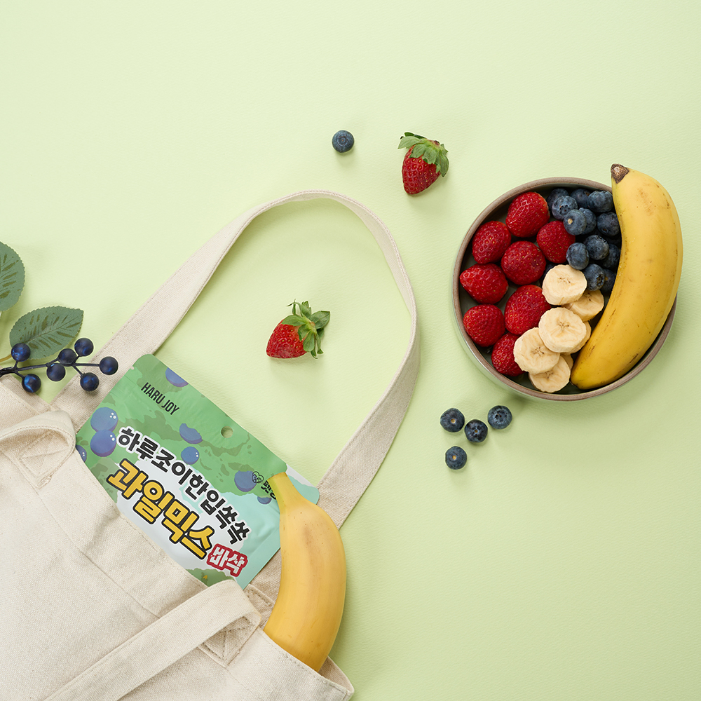 펫생각 믹스 동결건조 강아지 간식 비건 알러지 딸기 바나나 블루베리 과일, 25g, 1개