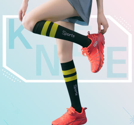 여성 긴 양말 필라테스 골프 오버 니삭스 스포츠 미끄럼방지