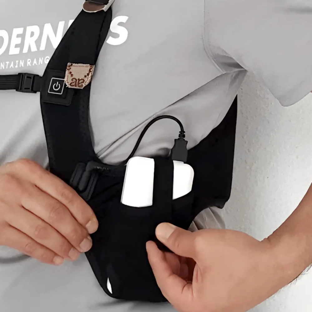 히팅조끼 국산 발열 조끼 난방 전기 조끼 보온 USB 블랙, FREE(One size) - 상세 이미지 3