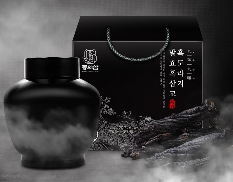 동의삼 흑 도라지청 진액 구증 구포 흑 도라지 농축액 발효 흑삼고 500g 1단지 - 상품 이미지