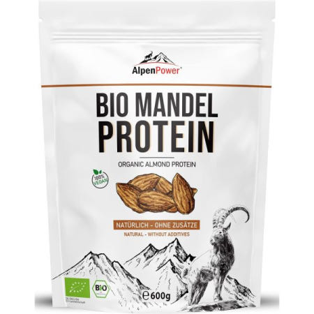 [Besuche den Alpenpower-Store][해외]Alpenpower 알펜파워 아몬드 단백 파우더 600g I 함량 50 글루텐 프레 칼슘과 비타민이 풍부함 순수한 - 100 [B09JT4D9LX]