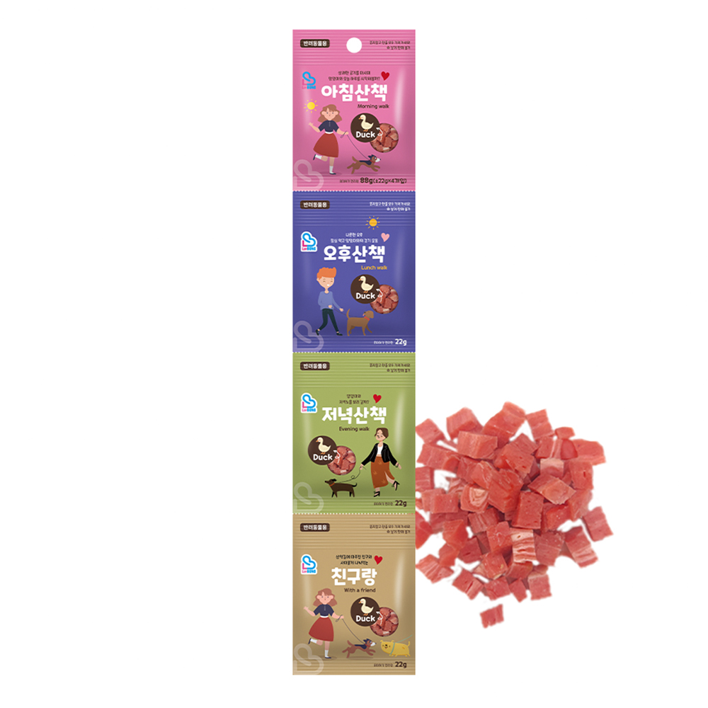 러봉 산책간식 노즈워크 강아지져키 오리맛, 88g, 1개 - 상품 이미지