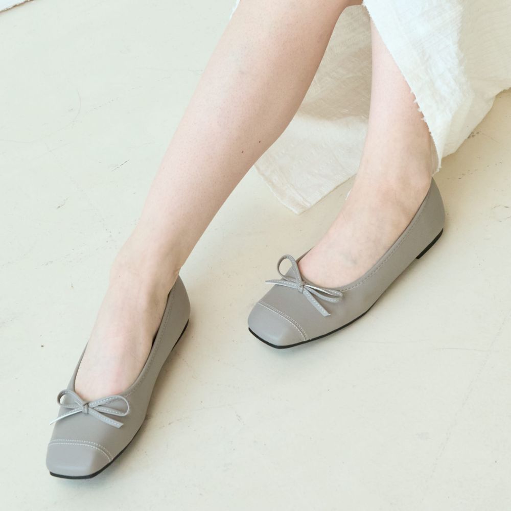 스퍼 레이브 리본 플랫슈즈 그레이 1.5cm -UA9037GE - 상세 이미지 5