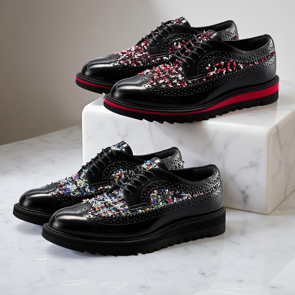 오니츠카타이거 브로그 슈즈 BROGUE 남성 구두 1181A615 BLACK/BLUE 270 - 상품 이미지