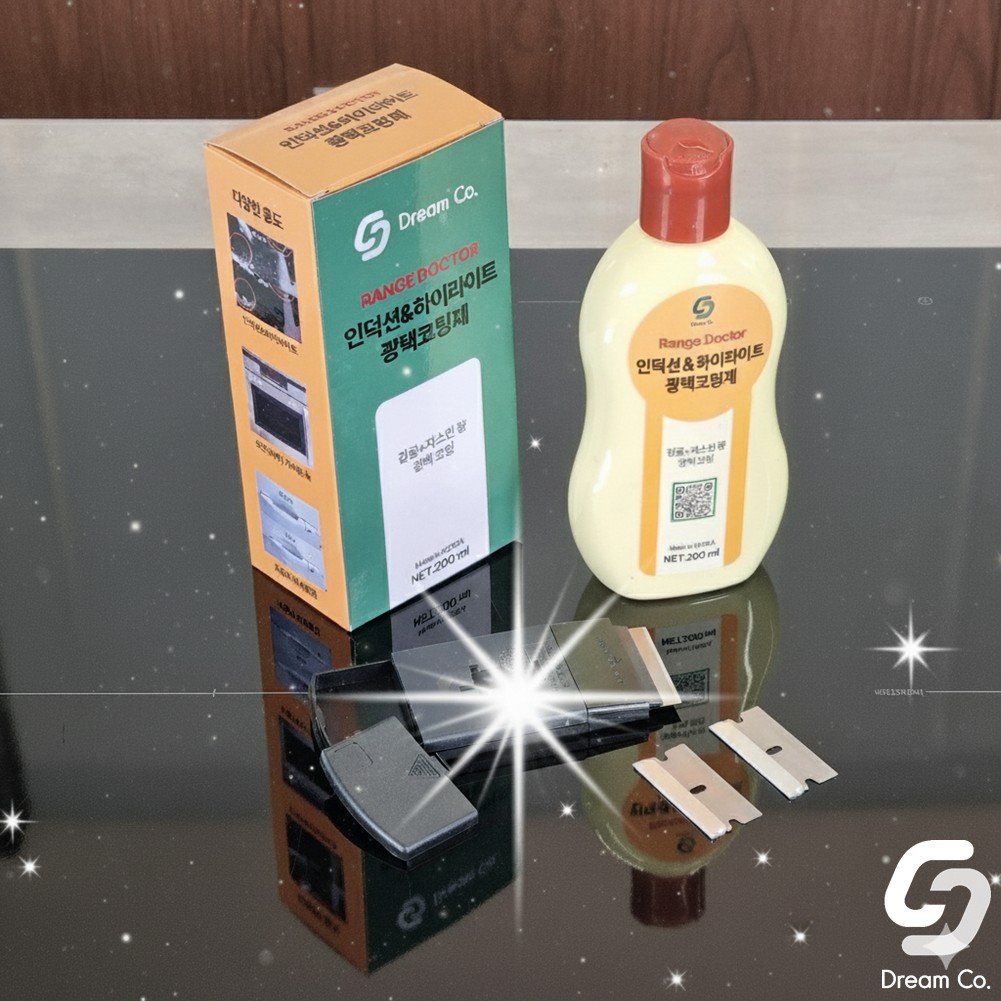 인덕션 하이라이트 클리너 세정제 청소 광택코팅제 스크래퍼1 칼날3 200ml, 1개 - 상품 이미지