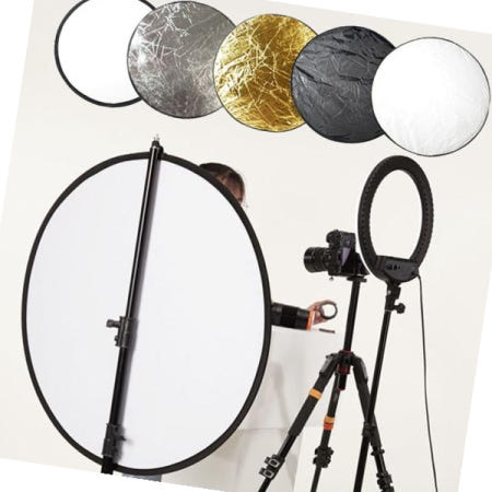 플래시 리플렉터 반사판 조명판 스트로보 촬영용품 80cm 5in1