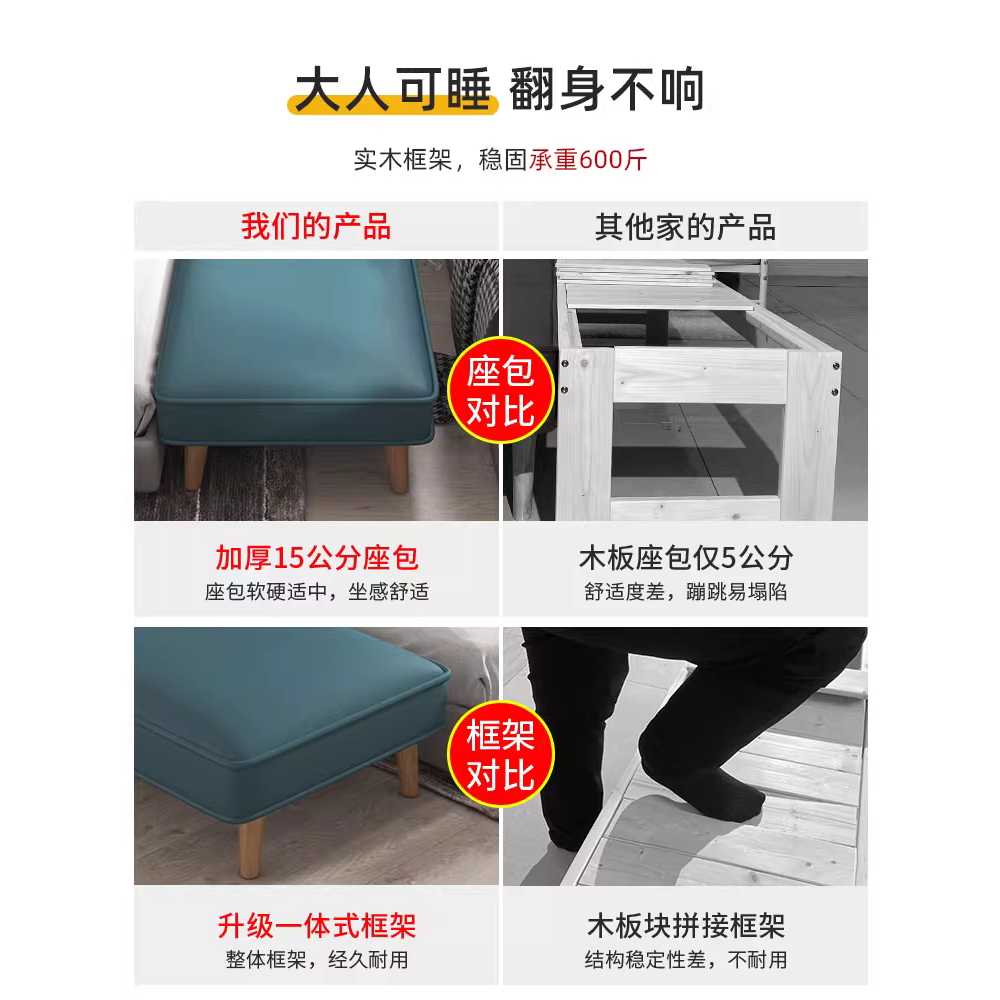 침대 사이드 매트리스 확장 보조 추가 소형 베드 가구 기본 - 상세 이미지 5