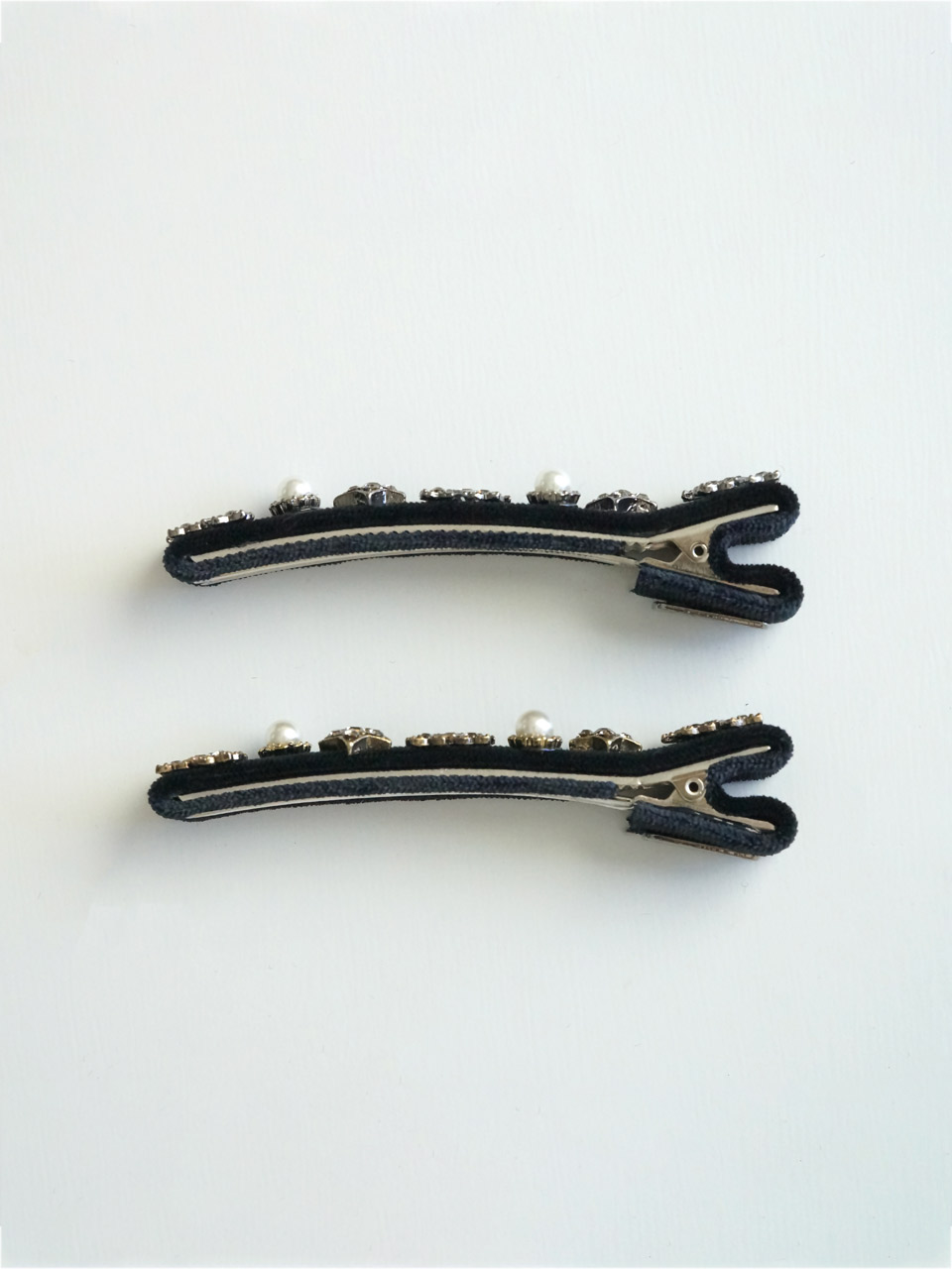 루드 칼라 스타 진주 크리스탈 벨벳 헤어 집게핀 옆머리삔 앞머리핀 L25FWAC51