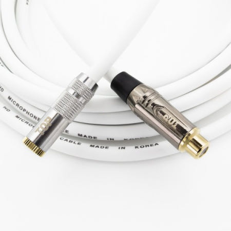 탑라인에이치디 HDTOP 3.5mm 스테레오 to RCA FF 메탈화이트 케이블 (2m, HT-TP3496)
