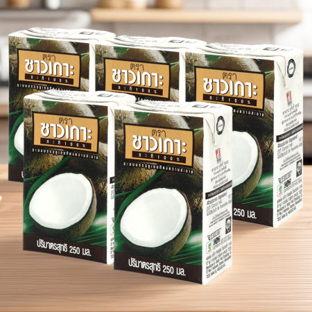태국 Chaokoh 차오코 코코넛라떼 코코넛밀크 250ml x5개 홈카페 베이킹 요리재료
