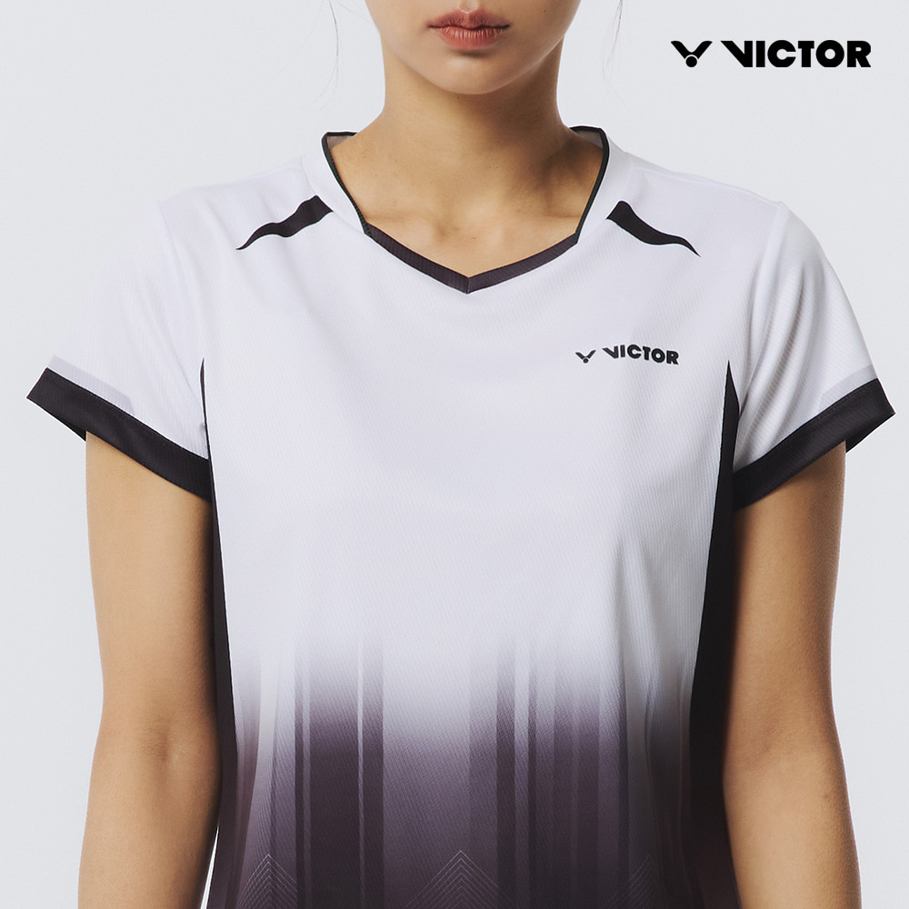 빅터 아울렛 여성 반팔 티셔츠 VT25CGW020F 배드민턴 탁구 스쿼시 스포츠웨어 - 상세 이미지 4
