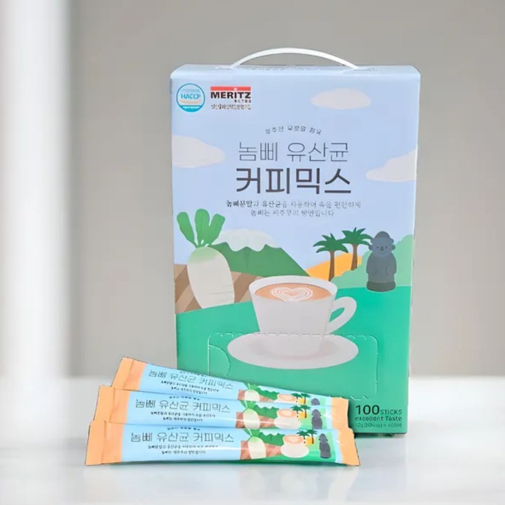 제주 놈삐 유산균 커피믹스 100개입 제주 무분말 건강 커피 - 상세 이미지 3