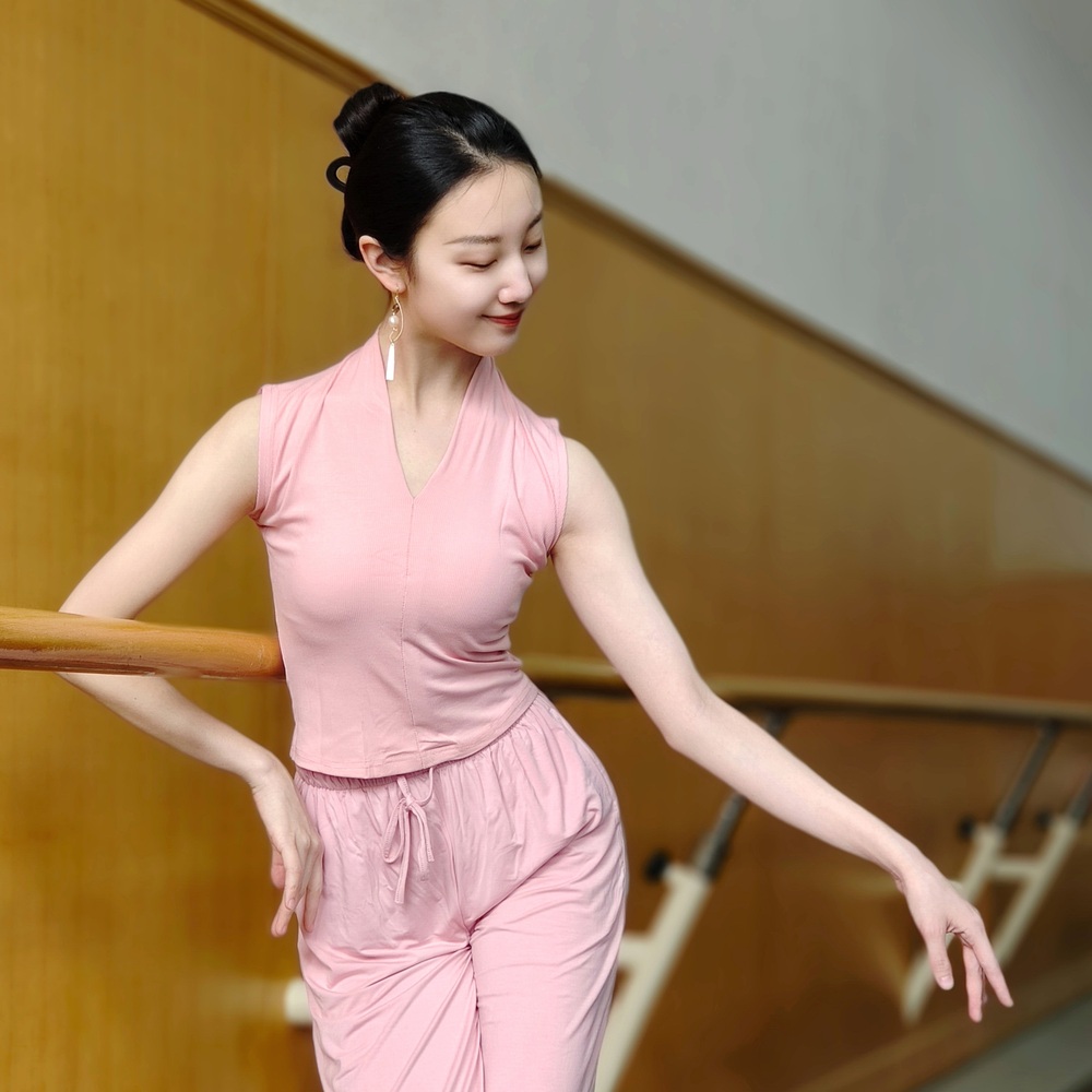연영과입시복 무용복 입시복 현대무용 한국무용 긴팔 공연 상의무용 쉬폰 댄스 고전 성인 여성 - 상품 이미지