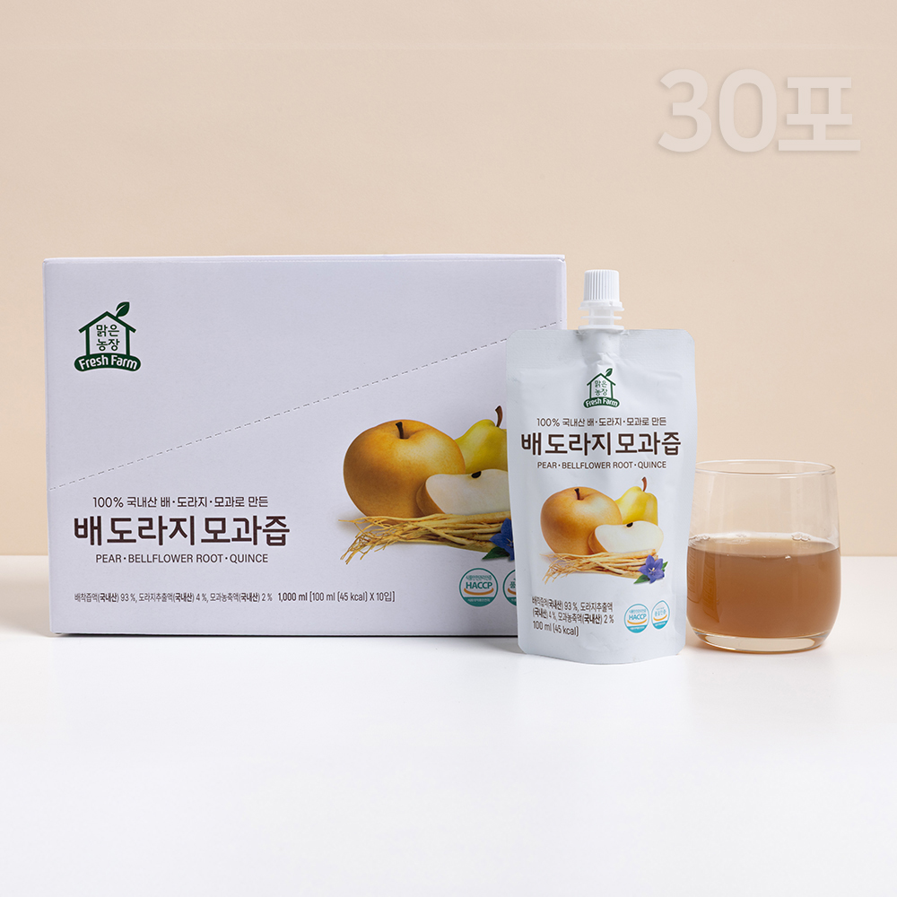 국내산 100% 착즙 배도라지 모과즙 10개, 물 설탕 없는 어린이기호식품 아기 유아 어른 도라지 배즙 이미지 6