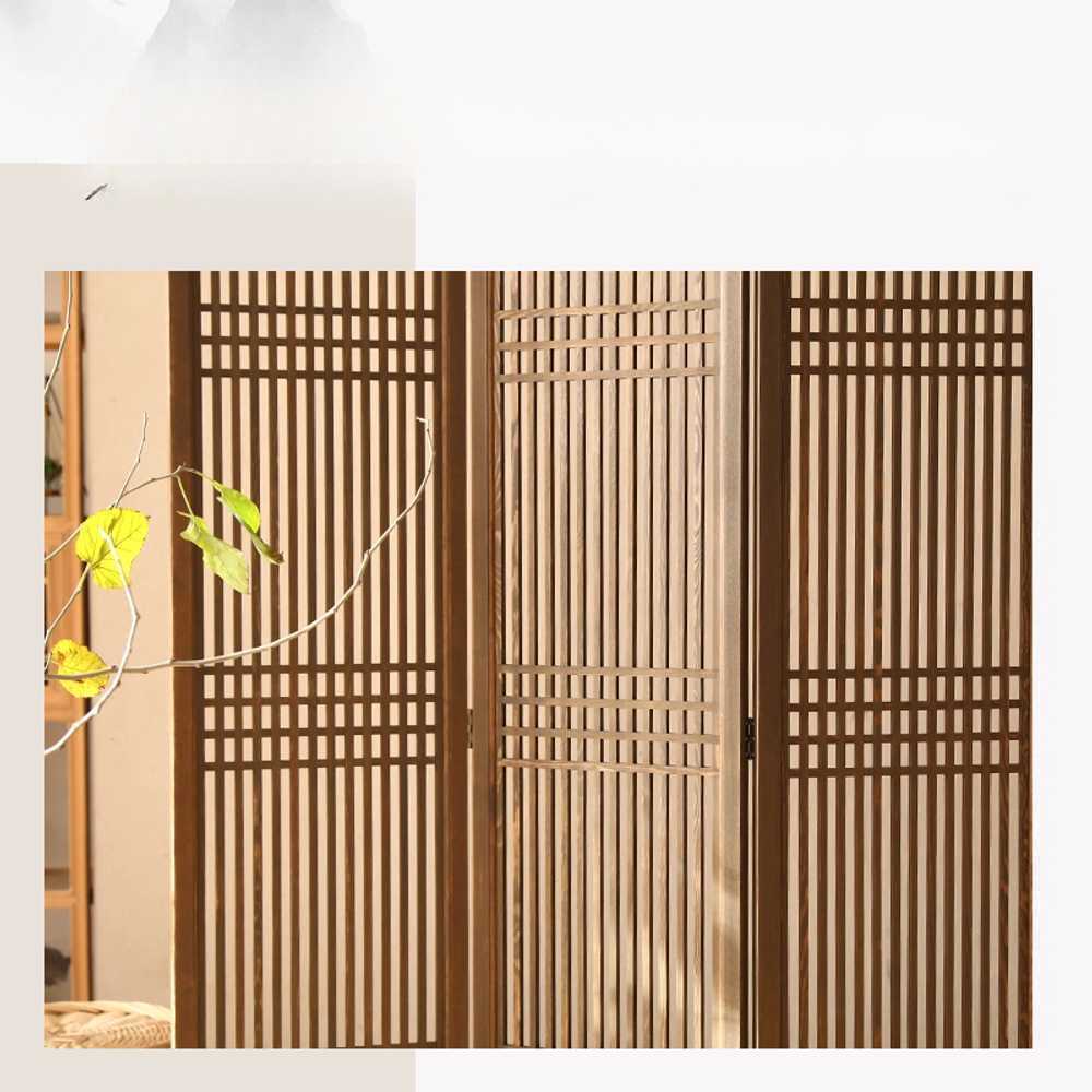 전통 한옥 파티션 인테리어 공간 분리 한지 가림막 3패널 180x45cm - 상세 이미지 4