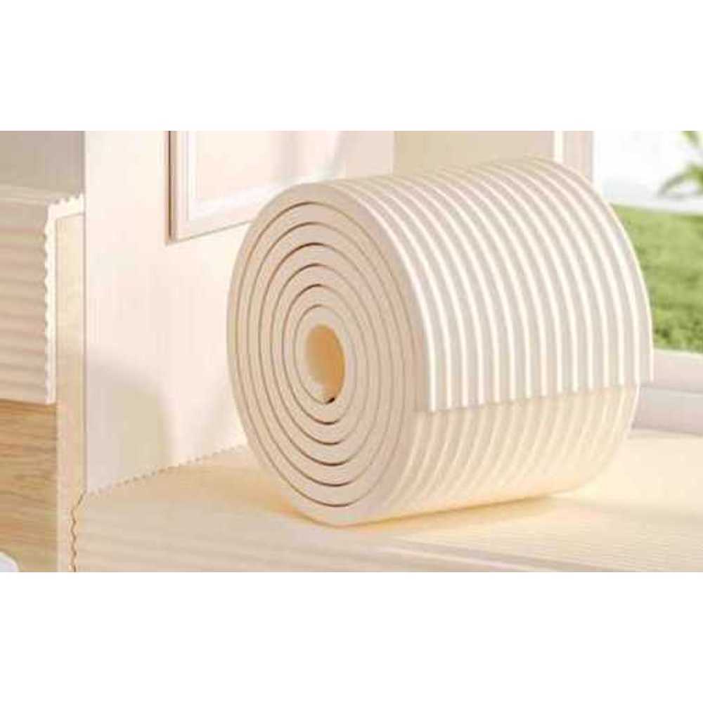 안전 충격방지 벽가드 매트 실내 벽면 완충 보호대 베이지(20cm/1.3cm)20m+보호대10개 - 상품 이미지
