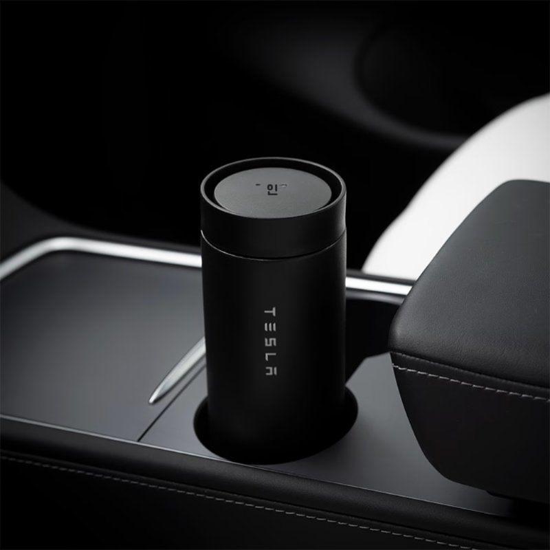 Tesla 테슬라 공식 텀블러 414ml 스테인리스 스틸 벽 뜨겁고 차가운 미끄럼 방지 바닥 검정 - 상세 이미지 3