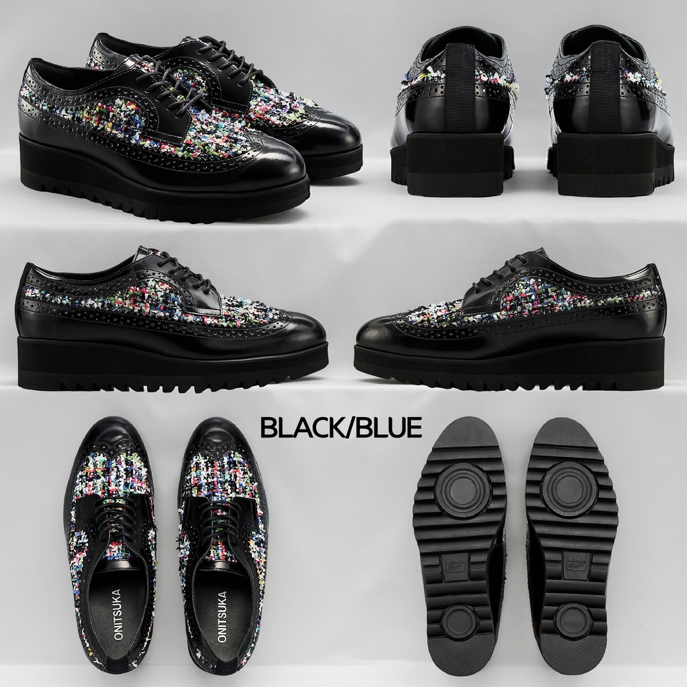 오니츠카타이거 브로그 슈즈 BROGUE 여성 구두 1182A679 BLACK/BLUE 245 - 상세 이미지 2