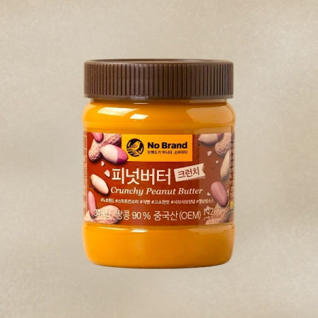 노브랜드 피넛버터 크런치 340g / 고소한 땅콩잼 땅콩크림 땅콩버터