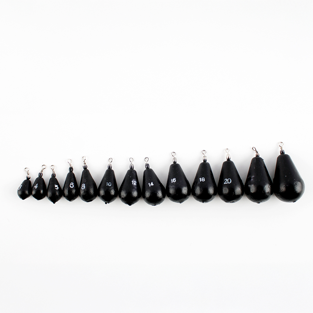 블랙 봉돌 검정 고리 회전 원투 낚시 고리추 구멍추 물방울 강철추 - 상세 이미지 2