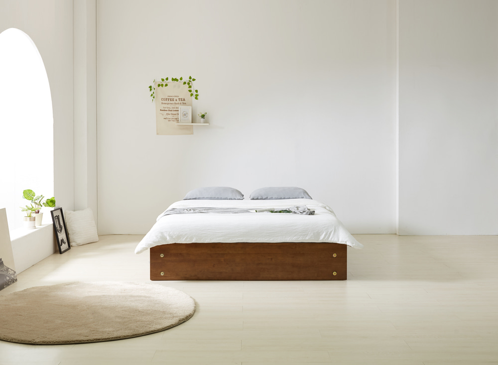 모스 무헤드 통판 원목 침대프레임 리프트 벙커 수납형침대 SS/Q/K