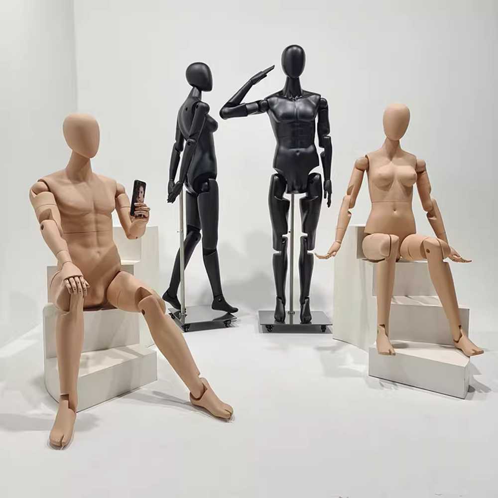 매장 구체관절 마네킹 의류 진열용 포즈 디스플레이 A형 스킨-남성 - 상품 이미지