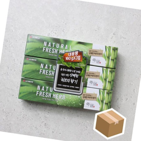 엘지생활건강 엘지치약 죽염치약 내추럴후레쉬허브 치약 160g 36개