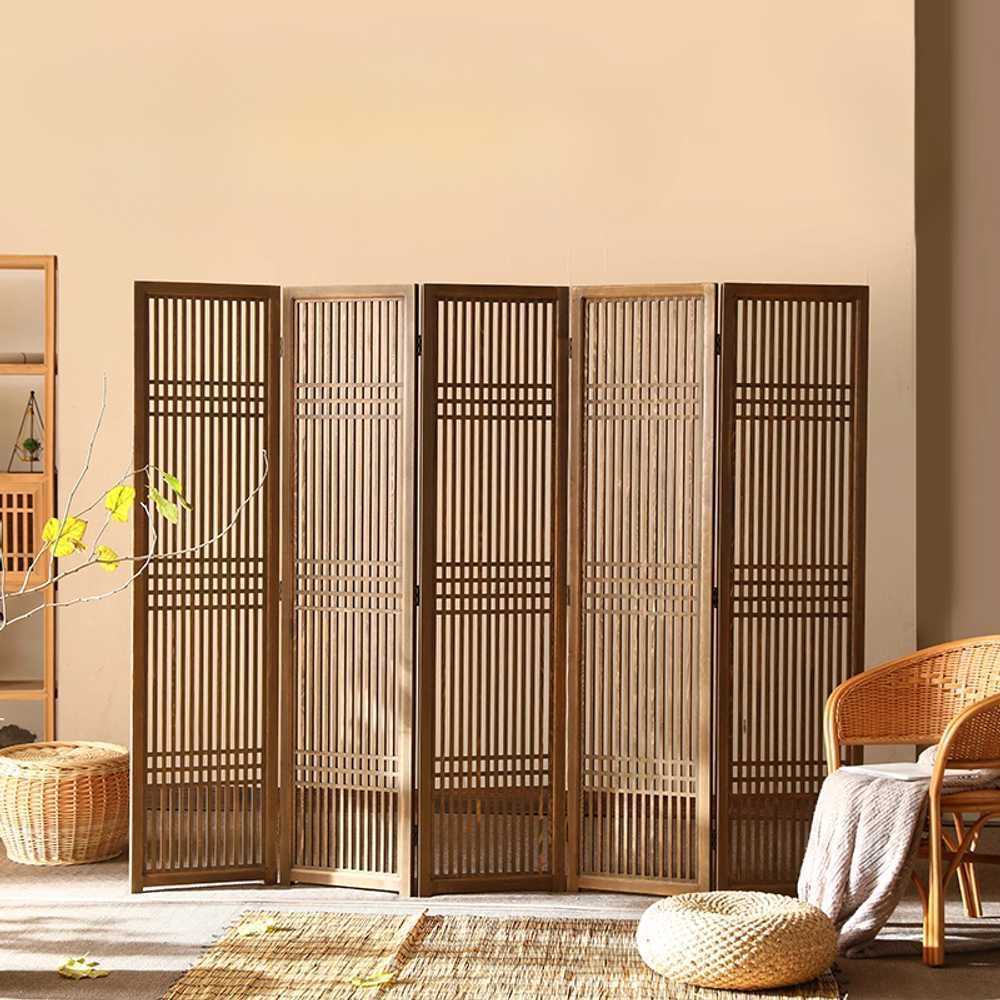 전통 한옥 파티션 인테리어 공간 분리 한지 가림막 3패널 180x45cm - 상세 이미지 2