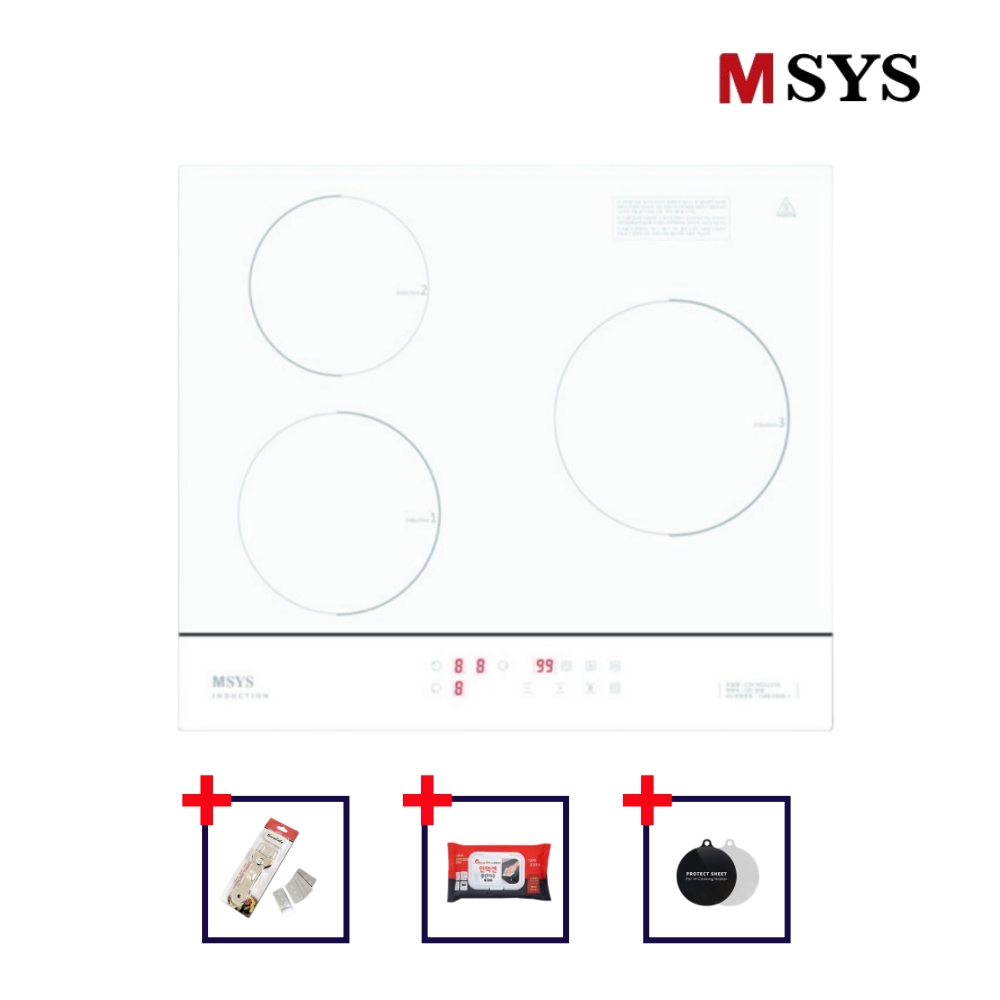 한샘 MSYS 엠시스 인덕션 3구 쿡탑 CTB-MS523YD 화이트 매립형