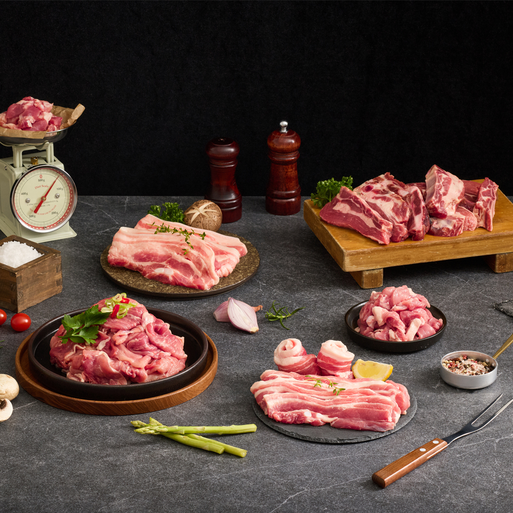 알찬팜 제주 흑돼지 뒷다리살 찌개용 불고기용 수육용 1.5KG (500G x 3팩) 택1 - 상품 이미지