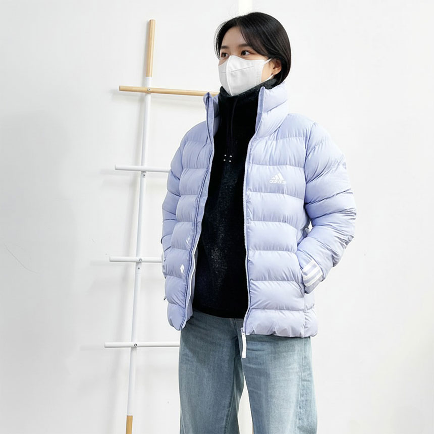 [시즌세일] 아디다스삼선 스미드 웨이트 여성 경량 푸퍼 패딩 자켓 바이올렛, 2XL - 상세 이미지 4
