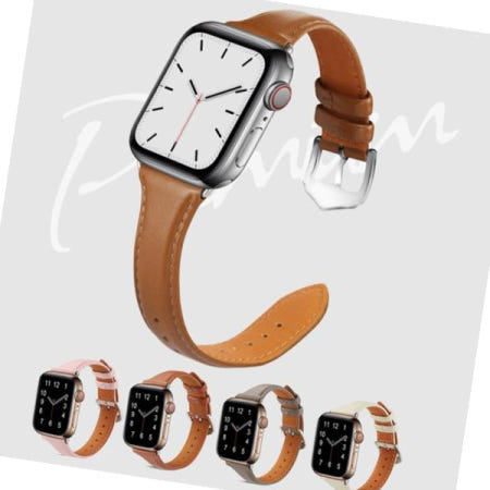 가죽 애플워치슬림레이디가죽스트랩 애플워치 시계줄 줄질